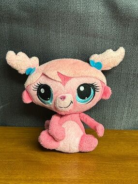 Littlest Pet Shop 6" Minka Mark Pink Monkey Stuffed Animal Plush 2014 LPS